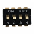 thumbnail image 1 of Dip switch 4 Canales Negro Con Pin Largo Kasant Dip switch, 1 of 1