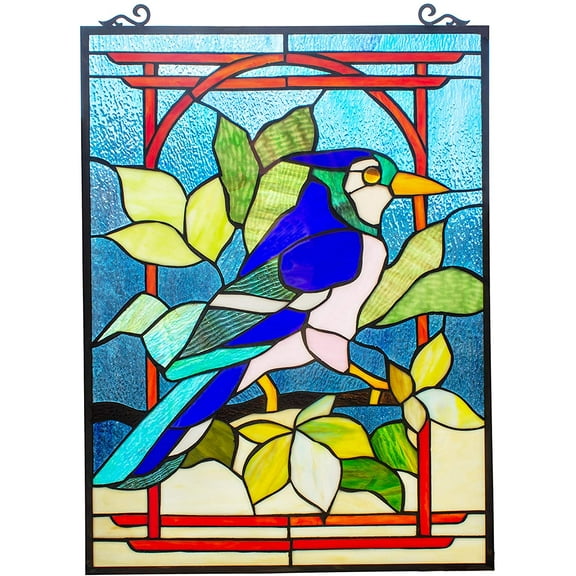 RADIANCE Goods Tiffany-Style Animal Window Panel 24" Height