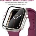 thumbnail image 5 of Southwit Compatible for Clear Apple Watch Band 45mm 44mm 42mm 41mm 40mm 38mm Ultra, Men Women Watch Band with Case Sport Jelly Transparent Strap for iWatch Series 8 7 6 5 4 3 2 1 SE, 5 of 5