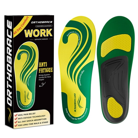 Plantillas para botas de trabajo Orthobrace, absorción de impactos, soporte para arco