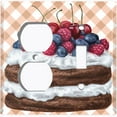 thumbnail image 4 of Metal Light Switch Plate Cover Elegant Chocolate Cake Dessert CAK007, 4 of 13