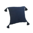 thumbnail image 3 of Ox Bay Hampton 20" x 20" Blue Solid Cotton Reversible Adult Decorative Throw Pillow, 3 of 7