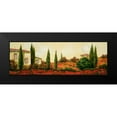thumbnail image 2 of Borelli, Guido 14x7 Black Modern Framed Museum Art Print Titled - Tre Case Tra I Papaveri, 2 of 5