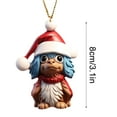 thumbnail image 3 of Adornos navideños, adornos navideños, regalos navideños, decoración plana para el hogar con forma de perro, decoración para el árbol de Navidad, decoración con colgante, 3 of 4