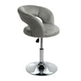 thumbnail image 2 of Impressions Vanity Giselle Contemporary Swivel Makeup Vanity Chair with Adjustable Height (Cool Grey Velvet), 2 of 4