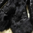 thumbnail image 6 of Babysbule Winter Jackets for Women Women Long Sleeve Warm Furs Collar Coat Leather Thick Jacket Overcoat, 6 of 9