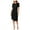 black, variant on Rachel Roy Womens Draped Front Midi Asymmetrical Dress, Black, Small