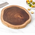 thumbnail image 7 of WXLCISI Round Wood Cutting Board, Multipurpose Chopping Serving Board for Pizza Meat Vegetables, 7 of 7