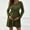 Army Green, variant on Maternity Maxi Dress Long Sleeve Wrap V Neck Baby Shower Pregnancy Dresses for Photoshoot Maternity Clothes