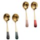 thumbnail image 5 of 4 unids cucharas de acero inoxidable mezclando cucharas creativas café cucharas de frutas esposas, 5 of 5
