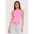 thumbnail image 2 of Women's Seamless Rib Knit Cropped Racerback Tank Top, 2 of 4