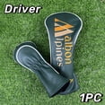 thumbnail image 1 of Golf Club Head Covers Set-PU Fabric, Hook and Loop Closure, for Hybrid Driver Fairway Woods-Dustproof Club Protector Socks Army Green Driver, 1 of 6
