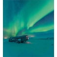 thumbnail image 3 of Aurora Borealis Duvet Cover Set, Old Plane Wreck Under Aurora Borealis Misty Winter Day View, Decorative 3 Piece Bedding Set with 2 Pillow Shams, Queen Size, Petrol Blue Lime Green, by Ambesonne, 3 of 3