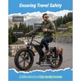 thumbnail image 7 of OUXI Electric Bike for Adults, 750W Electric Bicycle, 48V/13Ah Battery, 20'' Fat Tire Ebike, 38 Miles Range Mountain Bike for Cycling, 7 Speed E Bike, E-bike UL2849, 7 of 7