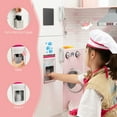 thumbnail image 6 of Gymax Kids Corner Kitchen Play Set w/ Lifelike Sound & Sparkling Light Gift for Age 3+, 6 of 10