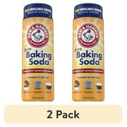 (2 pack) ARM & HAMMER Baking Soda Refillable Shaker, For Baking, Cleaning & Deodorizing, 12 oz