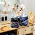 thumbnail image 2 of joogoo 2 Pack Qtip Holder Organizer Hydrangeas Flowers Leaves Cotton Swabs Cans Storage Canister, 2 of 7