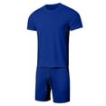 thumbnail image 4 of Short Sets 2 Piece Sets Short Sleeve T Shirt & Shorts Mens Summer Shorts Beach Shorts Mens Matching Set, 4 of 5