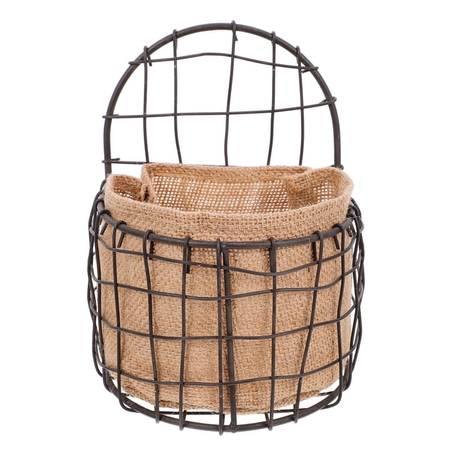 CRILSTYLEO Macetero Colgante De Hierro Negro Con Transpirable Vintage Para Jardín