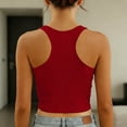 thumbnail image 6 of Womens Crop Tank Tops Seamless Soft Sleeveless Square Neck Shirts Shirts Fitted Basic Undershirt, 6 of 9
