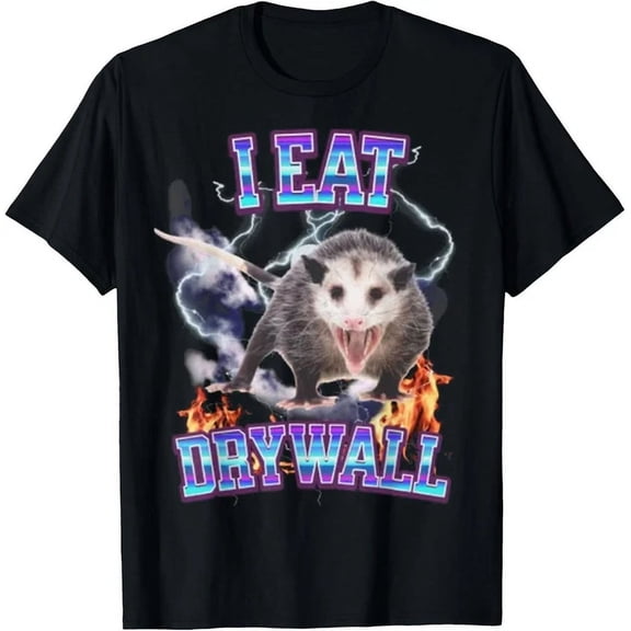 I Eat Drywall Possum T-Shirt Unisex S-5XL Hot Trending Shirt, Vintage Birthday Gift