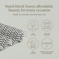 thumbnail image 2 of over&back 18x108 Hand-Blocked Printed Cotton Table Runner - Washable Table Runners for a Custom Home Decor Tablescape - Perfect for Coffee Table, Dinner Table, Living Room, and More-Grey Herringbone, 2 of 9