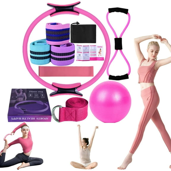 Better Me Pilates Essentials Kit for Women, Better Me Pilates Kit, Pilates Essential Kit Better Me, Home Pilates Kit Better Me with Yoga Ball 25cm Figure 8 Resistance Yoga Bands
