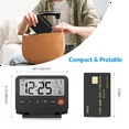 thumbnail image 6 of Travel Alarm Clock,Portable Digital Alarm Clock,Compact Calendar Timer with Snooze,12/24H Display,for Travel,Home Black, 6 of 8