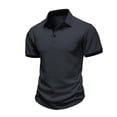 thumbnail image 5 of Vetsdori Men's Polo Shirt - Short Sleeve Collared Button Solid Color Color Block Jacquard Casual Design for Casual Daily Wear or Outdoor Activities, 5 of 8