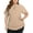 Khaki, variant on WellSize Womens Plus size Tops Curved Hem Summer Short Sleeve Shirts Loose Casual Tunic Tee