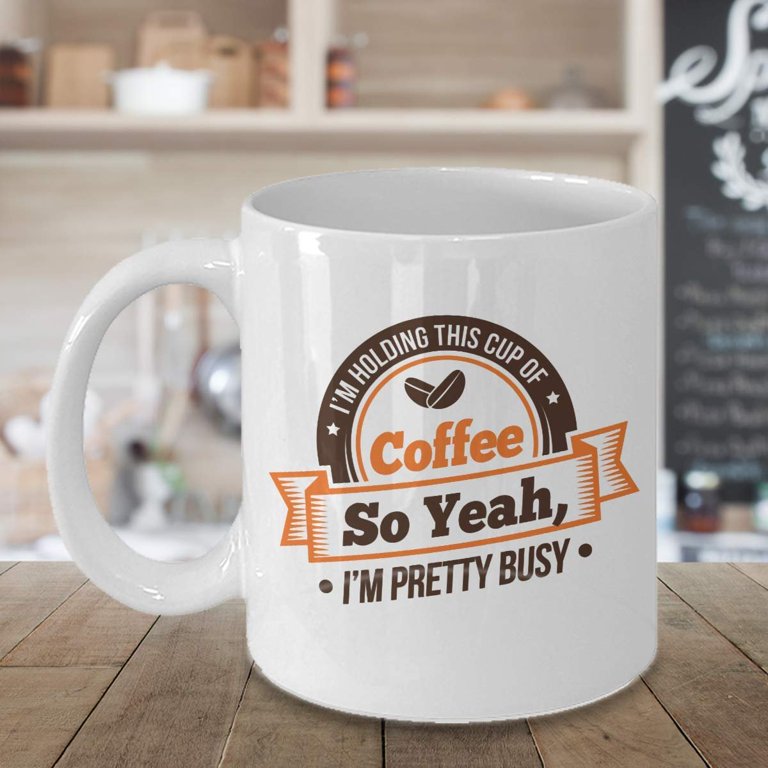 Encouragement Coffee Mug 15 oz, Its Fine Im Fine Everything Is Fine Funny Humor Meme Appreciation Gift for Brother Sister Best Friend Boss Coworkers