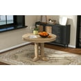 thumbnail image 6 of TREXM Farmhouse Extendable Dining Table - Round to Oval, 42-56" Oak Veneer Wood Table for Kitchen/Dining Room, Natural Finish, Seats 6, Easy Setup, 6 of 25