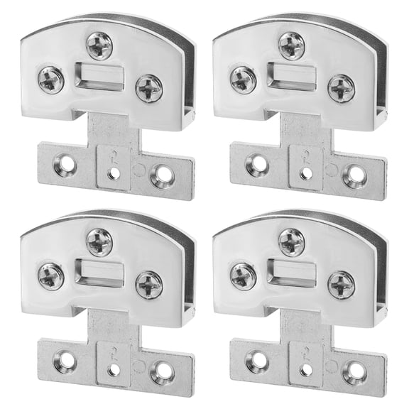 Stainless Steel Tempered Glass Door Hinge for Cabinets, No Drilling Needed, Easy to Install, Size 5.20X4.70X1.30CM, Hardware
