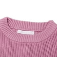 thumbnail image 5 of Xmarks Baby Girls Cable Knit Sweater Long Sleeve Round Neck Knitted Pullover Tops Autumn Winter Sweatshirt Black 18M-7Y, 5 of 11