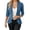 Blue, variant on Women's Dressy Casual Blazer Open Front Office Work Business Lightweight Eyelet Embroidery Crop Suit Blazers