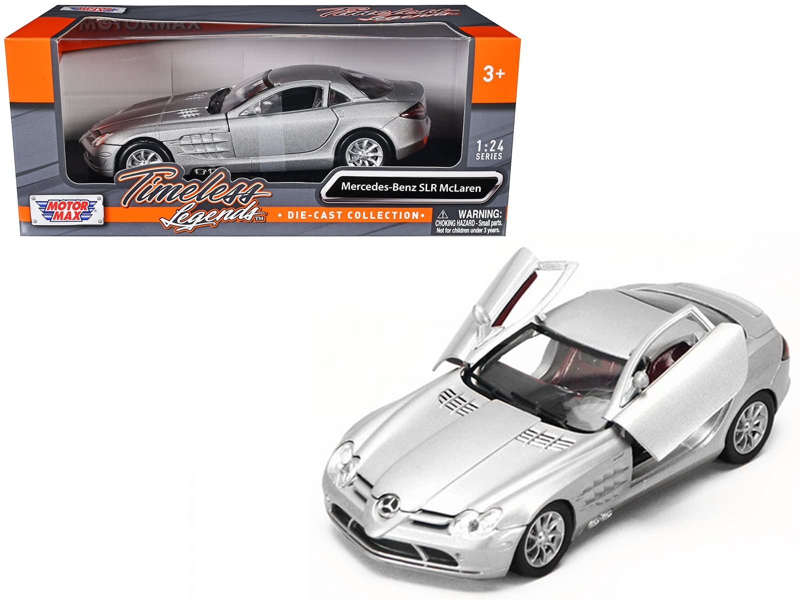 Mercedes Mclaren SLR Metallic Black 1/24 Diecast Model Car by