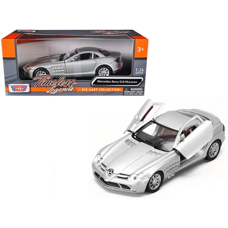Mercedes Mclaren SLR Silver 1/24 Diecast Model Car by Motormax