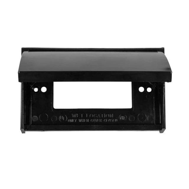 Placa de Pared JR Products 05-12215 Cubierta para Enchufe GFCI Negra