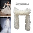 thumbnail image 5 of Detachable Tulle Boa Shawl, Champagne Bridal Ruffle Cape, 11.81x78.74inch, 5 of 7