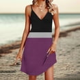 thumbnail image 2 of Bovxnpu Summer Dresses for Women, Sleeveless Mini Dress Sundresses Tank Dresses, Women Summer Casual Slim Suspender With Adjustable Buckle V-neck Jumpsuit Long Skirt, 2 of 7
