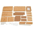 thumbnail image 5 of TFCFL Bamboo Kitchen Pantry Sideboard  Cupboard Small Countertop Storage Cabient with Acrylic Doors and Drawers, 5 of 15