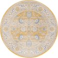 thumbnail image 1 of Unique Loom Tapis de Bordure Vintage Blancney 5' x 5' Rond Jaune Toscan/ivoire, 1 of 2