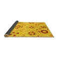 thumbnail image 2 of Ahgly Company Indoor Square Abstract Yellow Modern Area Rugs, 3' Square, 2 of 4