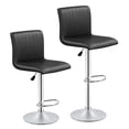thumbnail image 1 of Gymax Bar Stools Set of 2 Adjustable Swivel Barstools w/Back & Footrest for Kitchen, 1 of 9