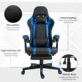 thumbnail image 6 of Vinsetto High Back Office/Sport Chair w/Reclining Rear Adjustable Height, Blue, 6 of 9