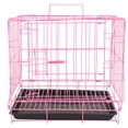 thumbnail image 1 of Minkissy Portable Rabbit Cage Iron Pink 1Set for Indoor Resting, 1 of 6