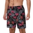 thumbnail image 1 of Balery Colorful Hawaii Palms Bañador para hombre, shorts de playa de secado rápido con entrepierna y forro de compresión-3X-Large, 1 of 6