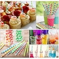 thumbnail image 4 of 5000 biodegradable paper drinking straws - red striped eco-friendly straws - for party decorating events, 4 of 6