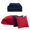 thumbnail image 1 of Edredón King Size Couzy Rojo-Azul + Sábanas Softy, 1 of 8