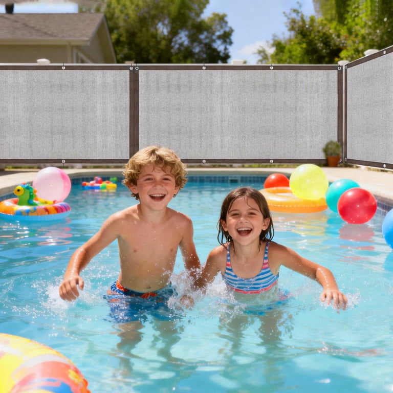 Meromore 3ft x 10ft Grey Privacy Screen, UV Protection photo 5